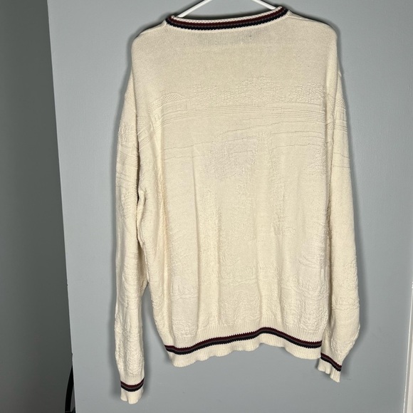 RARE Vintage Cypress Links Golf Sweater Off-White - Picture 2 of 5